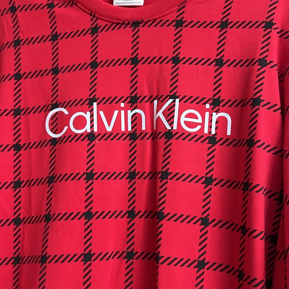 NWT Calvin Klein Comfort Fleece Long Sleeve Top - Picture 3 of 3
